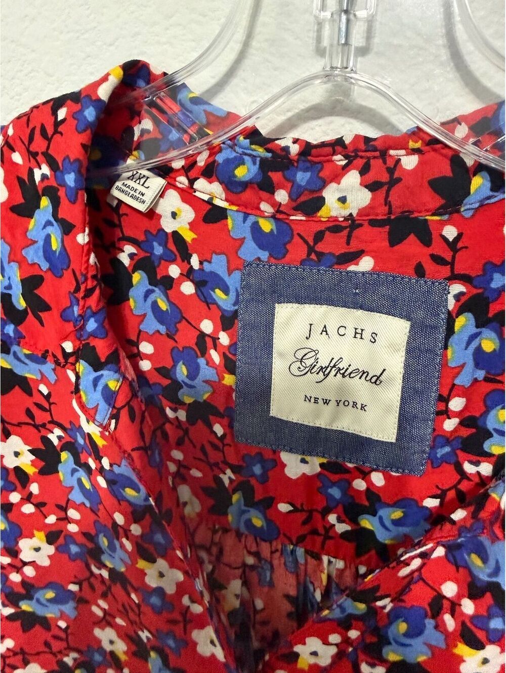 Jack’s Girlfriend Short Sleeve Button Up Collared Floral Shirt Women's Size XXL - Picture 6 of 7
